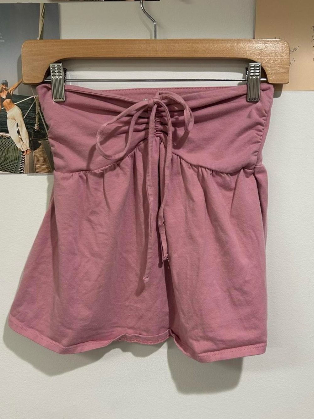 Women's Pink Drawstring Waist Shorts